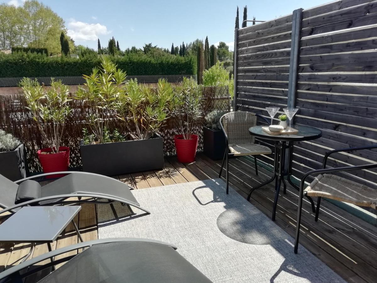 Sweet Home studio Aix en Provence, terrasse, piscine, resto, Éguilles Extérieur photo